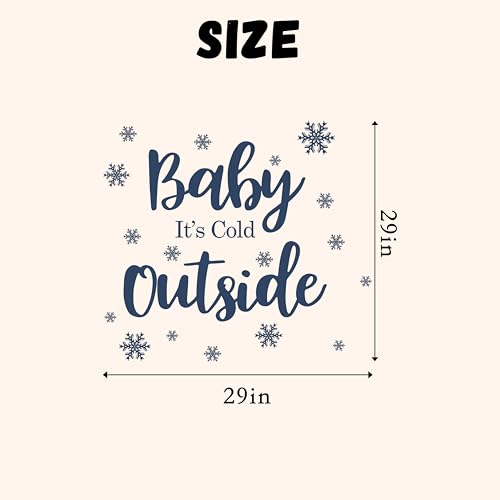 Vinilo decorativo Baby It's Cold Outside con copos de nieve miniatura 5
