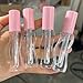 COSIDEA 30pcs Empty 2.5ml/0.08oz Pink lip gloss tubes with wand unique Wave shape lipgloss tube container small capacity for lip Tint DIY (30)