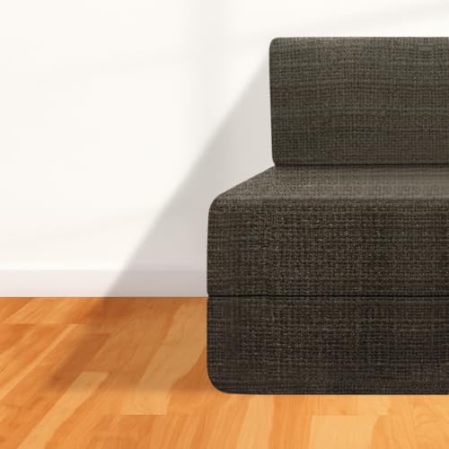 Image of CELLBELL Comfy Sofa Cum Bed 3x6 Feet | Foldable Dual Use Couch Bed with Soft Cushions, Washable Fabric Cover & Sturdy Frame | Space Saving Modern Design for Living Room, Bedroom & Guest Use (Grey)