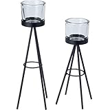 Bougeoir sur pied Home @ Styling Collection Lot de 2 bougeoirs sur support