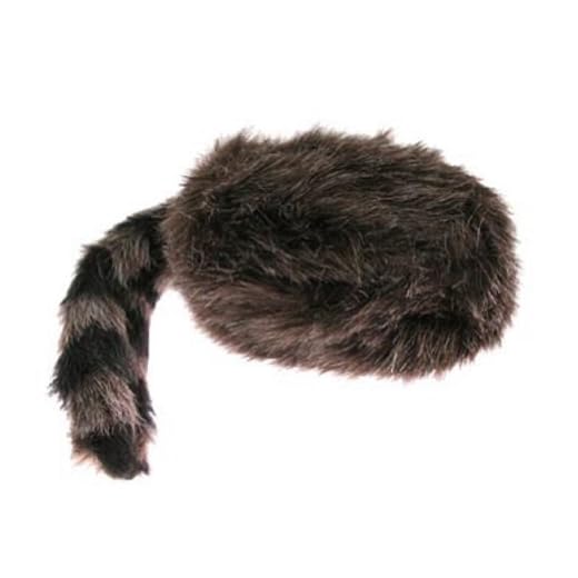 U.S. Toy Faux Raccoon Tail Hat - Classic Raccoon Tail Hat of Faux Fur (2-Pack)