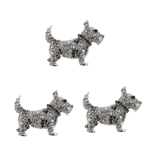 Broche animale à revers vintage en alliage argenté pour femme lot de 3 pièces