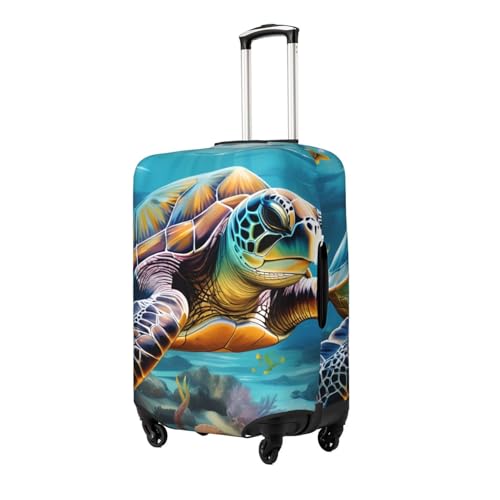 Sea Turtle Print Elastic Washable Baggage Protector Universal Suitcase Cover Travel Luggage Cover2