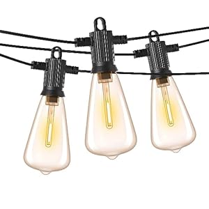 ZOTOYI LED Lichterkette Außen, 45M Lichterkette Außen Strom IP65 Wasserdicht mit 73+3 ST38 Plastik Birnen, Warmweiß Outdoor Lichterkette für Garten Terrasse, Partys, Hochzeit, Festival