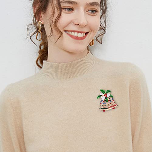 Vanjewnol Christmas Double Bell Brooches For Women, B01L #TOP1
