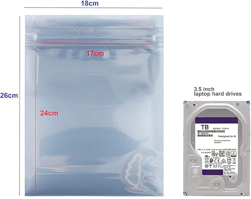 Bolsas ESD grandes de almacenamiento seguro para unidades SSD y componentes de PC 4