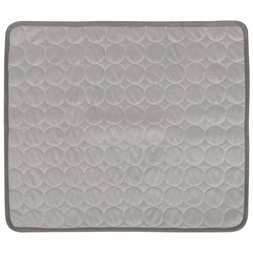 ペット冷感マット 犬 猫 ひんやりマット 接触冷感シーツ ペットベット 夏 大型 小型犬 洗えるペットシーツ クールマット 洗えるペットシーツ (スモーキーグレー, M-60×50cm)