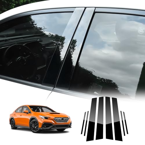 KUNGKIC スバル WRX S4 STI 2022 2023 2024 2025 専用 純正サイドバイザー 保護カバー ピラーガーニッシュ キズ 汚れ 防止 外装 おしゃれ アクセサリー 8枚 (ブラック)