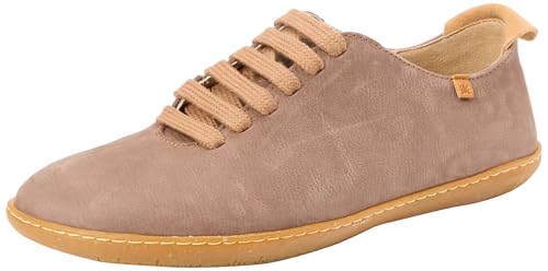 Zapatillas El Naturalista N296 de cuero marrón, zapatos cómodos El Viajero para hombre