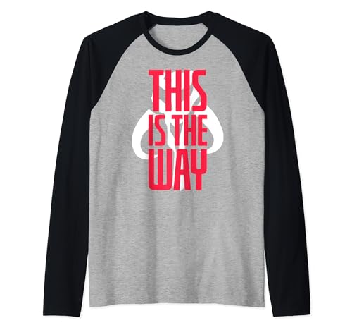 T-shirt Star Wars The Mandalorian style baseball avec manches raglan rouges pour le quotidien