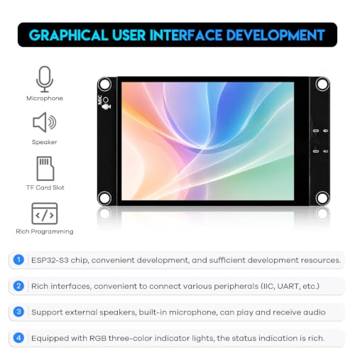 Hosyond ESP32-S3 Touchscreen Module, 3.5" 240x320 IPS LCD EPS32 Display with WiFi Bluetooth Capacitive Touch Screen for Arduino IoT Projects - Image 4