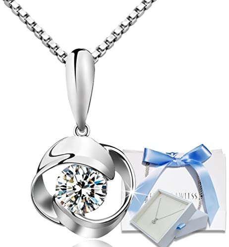 ネックレス スワロフスキー レディース ペンダント シルバー プレゼント ギフト 金属アレルギー対応 クリスマス ホワイト