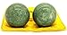 1.4'' Marble Baoding Chinese Health Stress Exercise Balls in Natural Stone Color Blackish Green Craft Collection