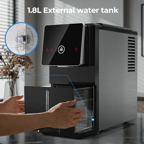 Image of Nugget Ice Makers Countertop with Self Dispensing Ice Design, 35.5Lbs /24Hrs | Auto Self-Cleaning, One-Click Operation, 1.8L Water Tank, 1.5Lbs Ice Storage, Portable Ice Maker for Multi-Scenario Use