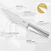 Knife Set, 16 Pieces Kitchen Knife Set with Wood Block, Chef Knife with 6 Pieces Steak Knife, High Carbon Stainless Steel Japanese Knives for Multipurpose Cooking
