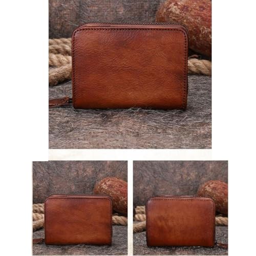 Retro Small Card Cases Women's Money Clips Wallets Genuine Leather Purses Handbags Money Organisers (G)2