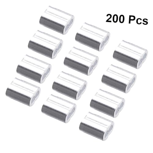 Manguitos de aluminio DECORNIJIA con doble agujero para cables de acero 3