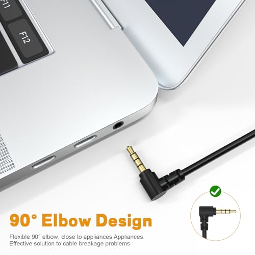 Câble audio 3.5 mm stéréo 90° anti-torsion pour Barracuda X