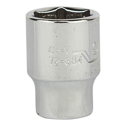 Image of STANLEY STMT72884-8B 1 /4-inch 13mm Chrome Vanadium Steel 6 Point Standard Socket (Silver)