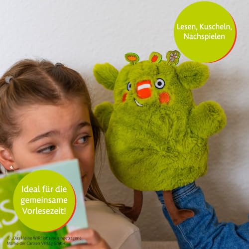 Bauer Spielwaren Das Kleine WIR 12268 Marionnette en Peluche Officielle de la Gamme de Livres pour Enfants - Fourrure Verte Super Douillette - 20 cm - Vert – vue 3