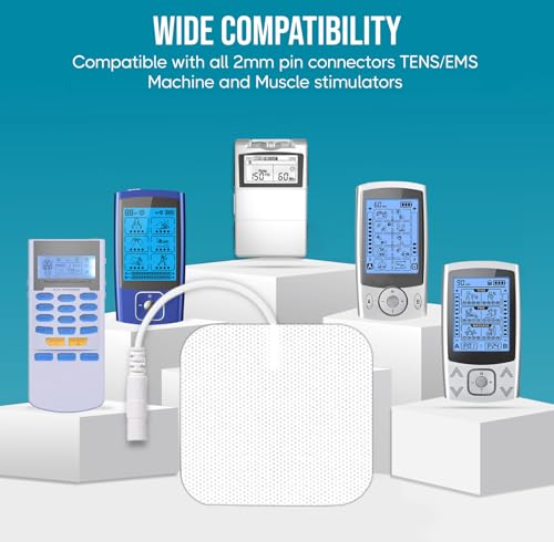 Image of SM Electrodes Pads 80PCS TENS Unit Replacement Pads TENS Pads TENS Unit Pads Reusable Adhesive TENS Pads Replacement 2x2 inch Compatible with AUVON TENS, TENS 7000 Replacement Pads Wholesale