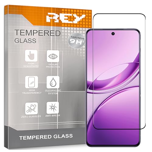 REY 2X Protector de Pantalla Curvo 3D para Vivo V50 - V50e, Negro, Protección Completa, 3D / 4D / 5D