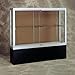 Challenger Series 1300 Aluminum Frame Display Case, 72"L, Dark Bronze Aluminum Frame, White Laminate Display Back