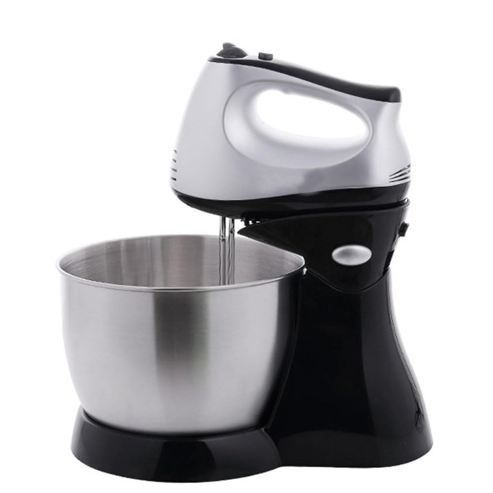 PAHION Robot De Cocina con Tazón De 3 L Batidora Eléctrica De Pie 5 Velocidades Batidora Amasadora Repostería con 2 Batidores, 2 Ganchos para Masa para Cocina Horneado Pastel Huevo Crema 300W
