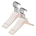 Kinder Kleiderbügel aus Holz, weiß 32cm Holz Baby Kleinkind Kleidung Mantel rutschfeste Hosenbügel (10 Stück) Kleiderbügel