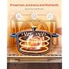 VEVOR Enameled Cast Iron Dutch Oven, 6 Quart Pot with Lid and Dual Handles, Heavy-Duty Durable Cookware Pan, Oven Induction Compatible up to 500F, for Braising, Stews, Roasting, Bread Baking, Blue