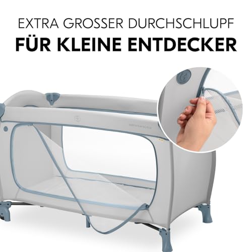 hauck Reisebett mit XL Spielöffnung & Räder Sleep N Play GO Plus Dusty Blue – Ansicht 7