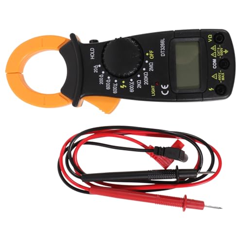 Parliky Multimètre Pince Ampèremétrique Numérique Portable Haute Précision Mesure Tension et Outil Multifonction Sûr avec Protection Complète pour Électriciens et Usage Automobile