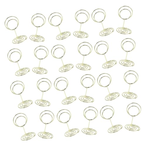 jojofuny 30Pcs Metal Photo Card Holders Decorative Table Sign Stands for Weddings Office Parties Versatile Menu Table Number Clips Compact Lightweight Design