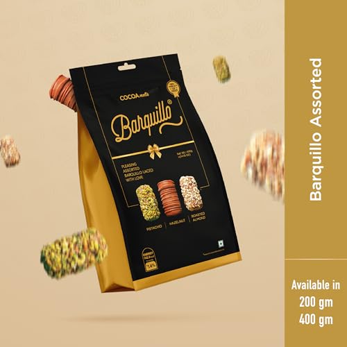 Image of Barquillo Assorted Premium Chocolate Pouch - 20 Pcs (400 gm) imported | Dubai couverture taste | Festive Gift Pack Celebration specially for Festivals | Relatives & Family