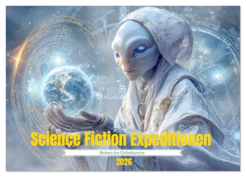 Science Fiction Expeditionen - Reisen ins Unbekannte (Wandkalender 2026 DIN A4 quer), CALVENDO Monatskalender: Intergalaktischen Erzählungen (CALVENDO Wissenschaft)