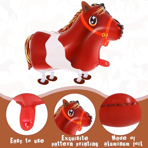 Kinyfy KI6954 6 Pcs Walking Animal Balloons For Kids,Farm Animal Balloons,Walking Farm Animal Foil Mylar Balloon,Farm Birthday Decorations For Farm Theme Party Supplies thumb #4