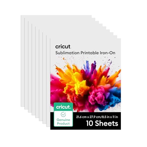 Cricut® Sublimation Printable Iron-On - 8.5 in x 11 in (10 ct)
