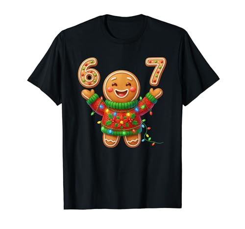 Funny Gingerbread Six Seven 67 Ice Cream Drip Christmas Meme T�V���c