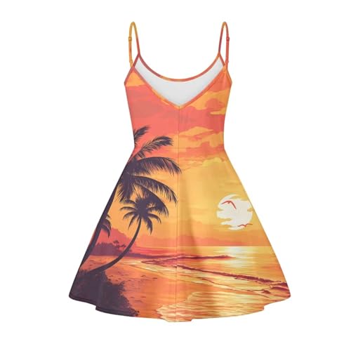 Image of Biyejit Women Casual Loose Dress Strap Long Summer Beach Swing Dress