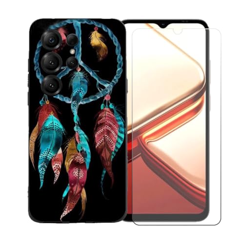 CongJiaLingXi�P�[�X�K�p�� Doogee Note 56X Pro (6.56") + �������ꂽ�K���X�X�N���[���v���e�N�^�[�A�_��ȃV���R�[���V�F���o���p�[TPU�ی�J�o�[�̂���,BST3