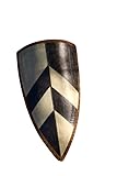Baron's Shield Wooden Viking Shield Cosplay and Home Decor Shield - Halloween Armor Silver