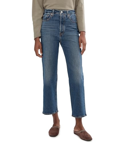 Levi's®, Womens, Ribcage Straight Ankle Lightweight, Analyze This, Size: 26, Inseam: 27