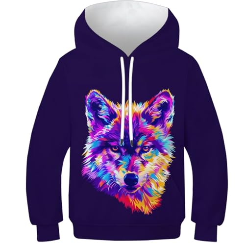 Sweat à capuche animal 3D pour enfant et ado avec poche style décontracté