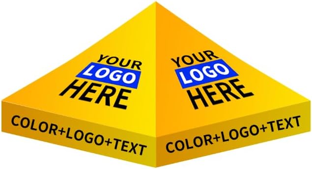 Custom Canopy Tent with Logo,Image,Text, Personalized Pop Up Canopy with for Business Trade Shows, Farmers Market, Dye Sublimation Heavy Duty Tent Top Replacement (10X10FT, Top only)