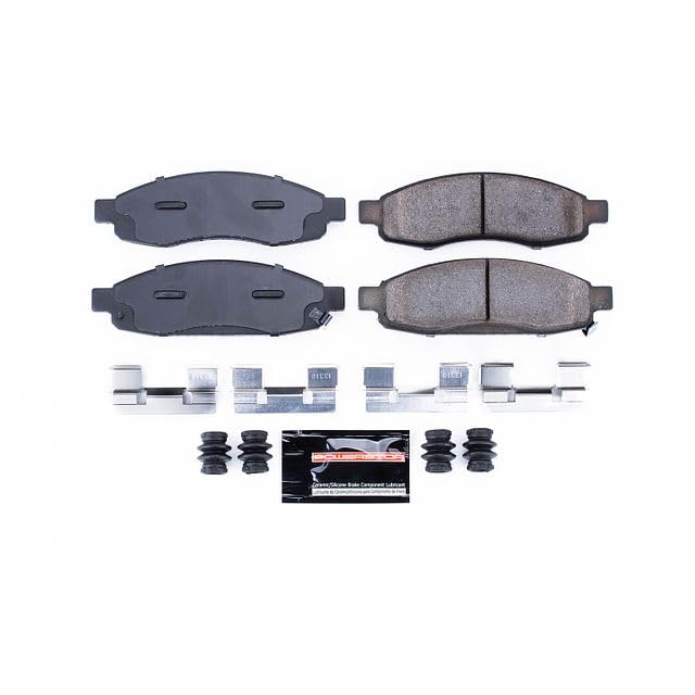 Image of PowerStop Front Brake Pads for INFINITI QX56 2005-06 |Nissan Armada 2005-06 |TITAN 2006-07 - Z23 Carbon-Fiber Ceramic Brake Pads with Installation Hardware, Z23-1183