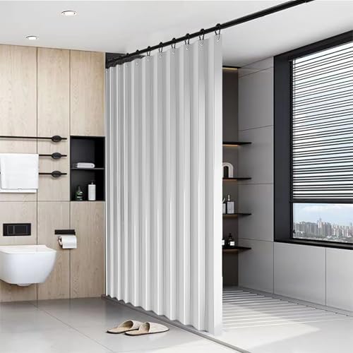 Rideau de douche lourd occultant pour stopper l'eau et préserver l'intimité - 3