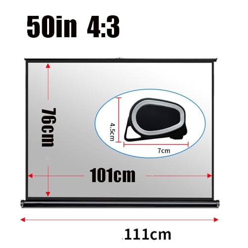 Pantalla de proyector manual portátil 50" 16:9 miniatura 7