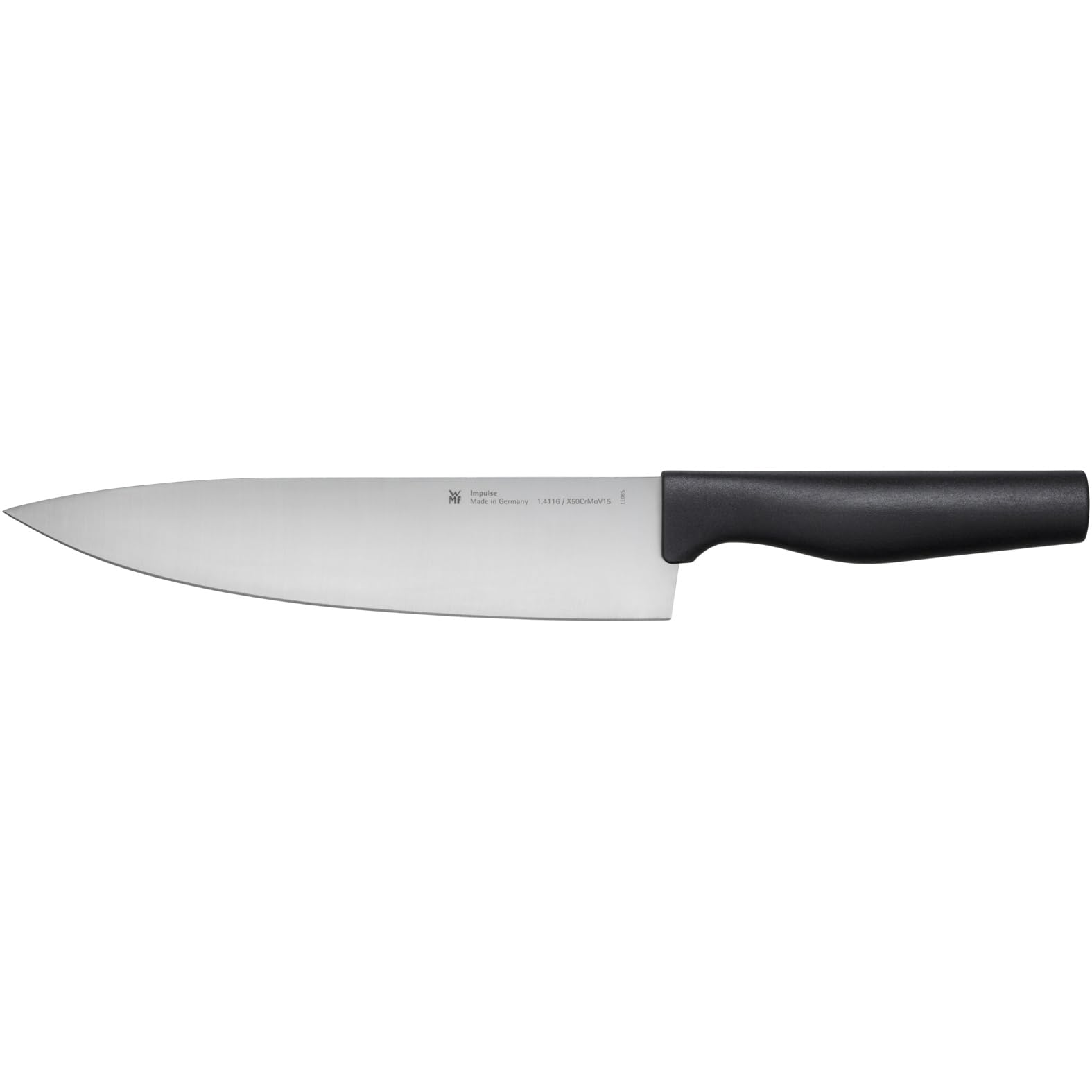WMF Impulse Messerblock mit Messerset 7teilig, Made in Germany, 4 Messer, Küchenschere, Wetzstahl, Gummibaumholz, platzsparende Aufbewahrung, exzellente Schärfe, perfekte Ergonomie