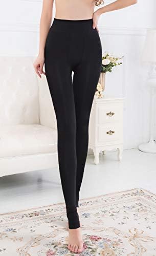 Legging Thermique Femme Hiver Doublé Polaire épais - Taille Haute, élastique - Noir/gris - Chaud Et Confortable