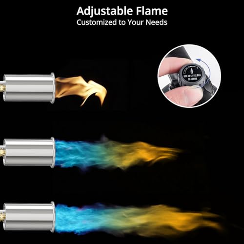 Image of Sondiko Powerful Grill & Cooking Propane Torch L8010, 2 Pack, Sous Vide, Campfire Starter, Adjustable Wood Torch Burner for Searing Steak, BBQ, Welding(Black, Grey) Propane Tank Not Included
